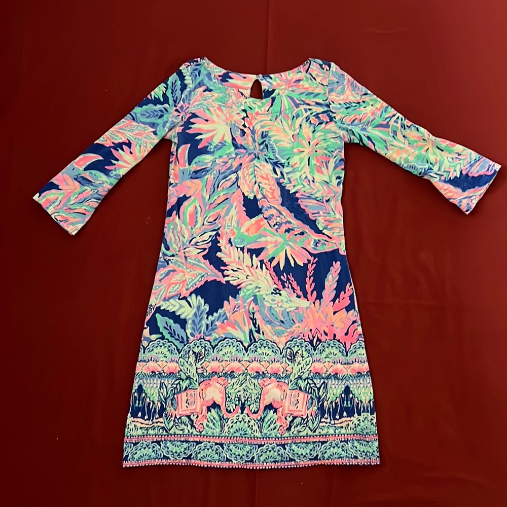 Pink and Blue Sleeved Lilly Pulitzer Dress